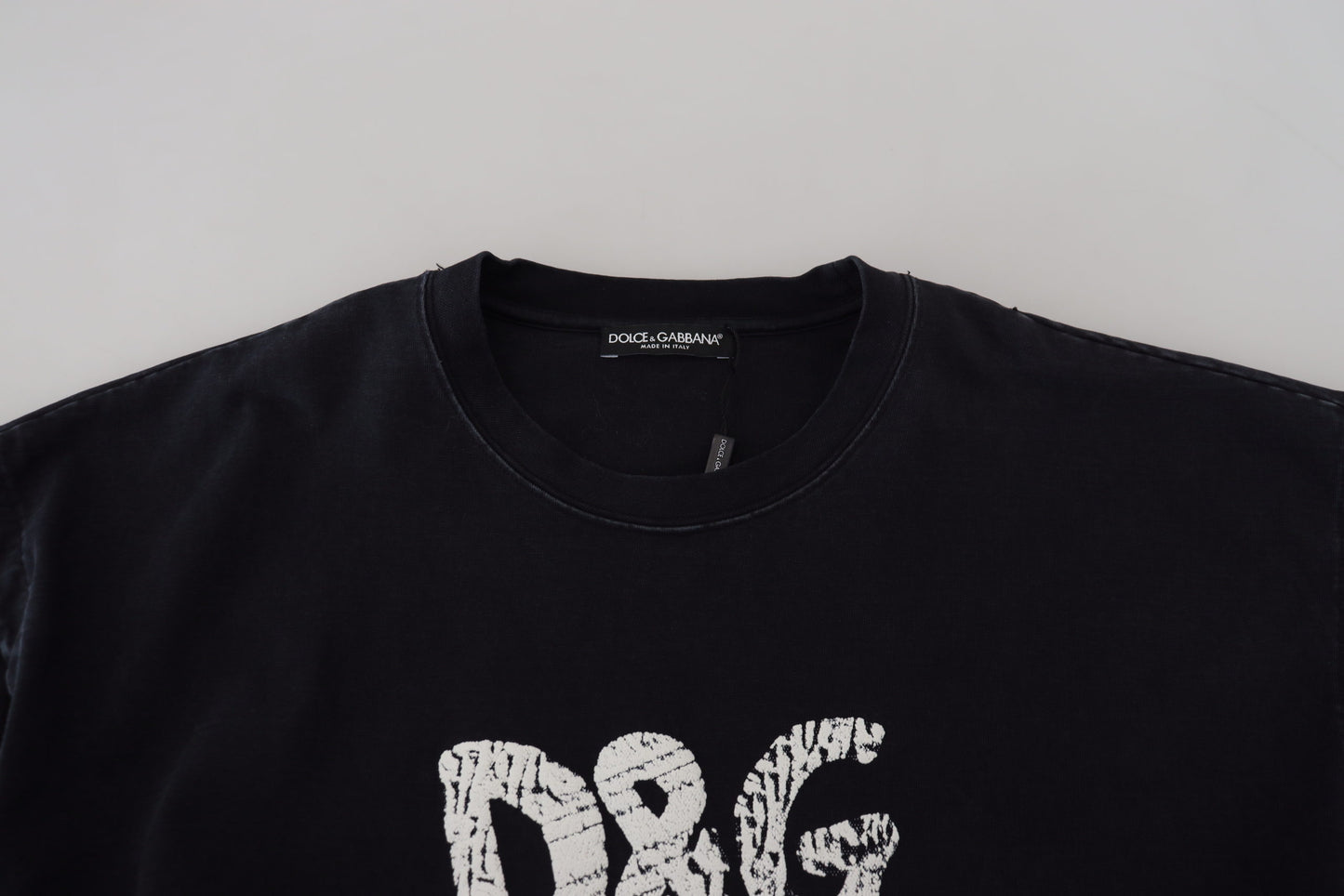 Елегантна бавовняна футболка Dolce &amp; Gabbana з круглим вирізом і принтом