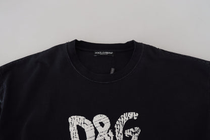 Елегантна бавовняна футболка Dolce &amp; Gabbana з круглим вирізом і принтом