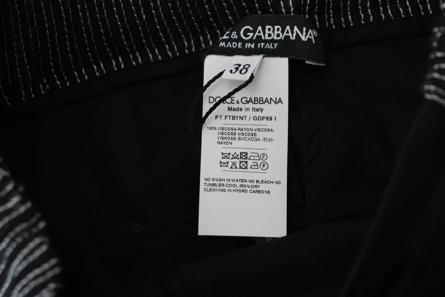 Елегантні чорні бавовняні штани Dolce &amp; Gabbana