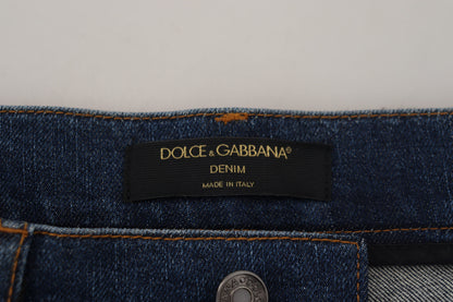 Елегантна джинсова тканина Dolce &amp; Gabbana з мереживом і квітковим орнаментом