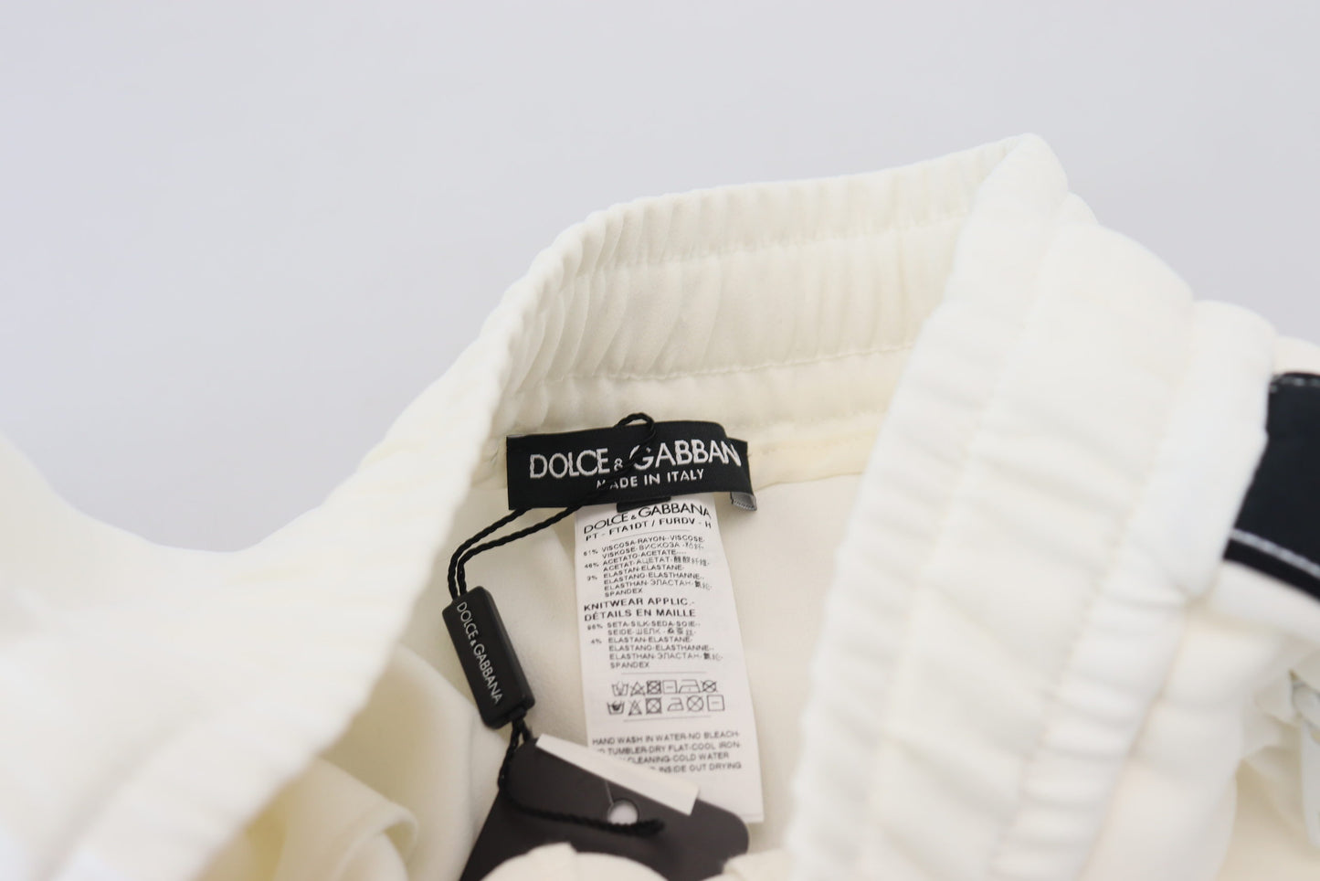 Шикарні білі штани-джоггери Dolce &amp; Gabbana для підвищеного комфорту