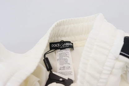 Шикарні білі штани-джоггери Dolce &amp; Gabbana для підвищеного комфорту