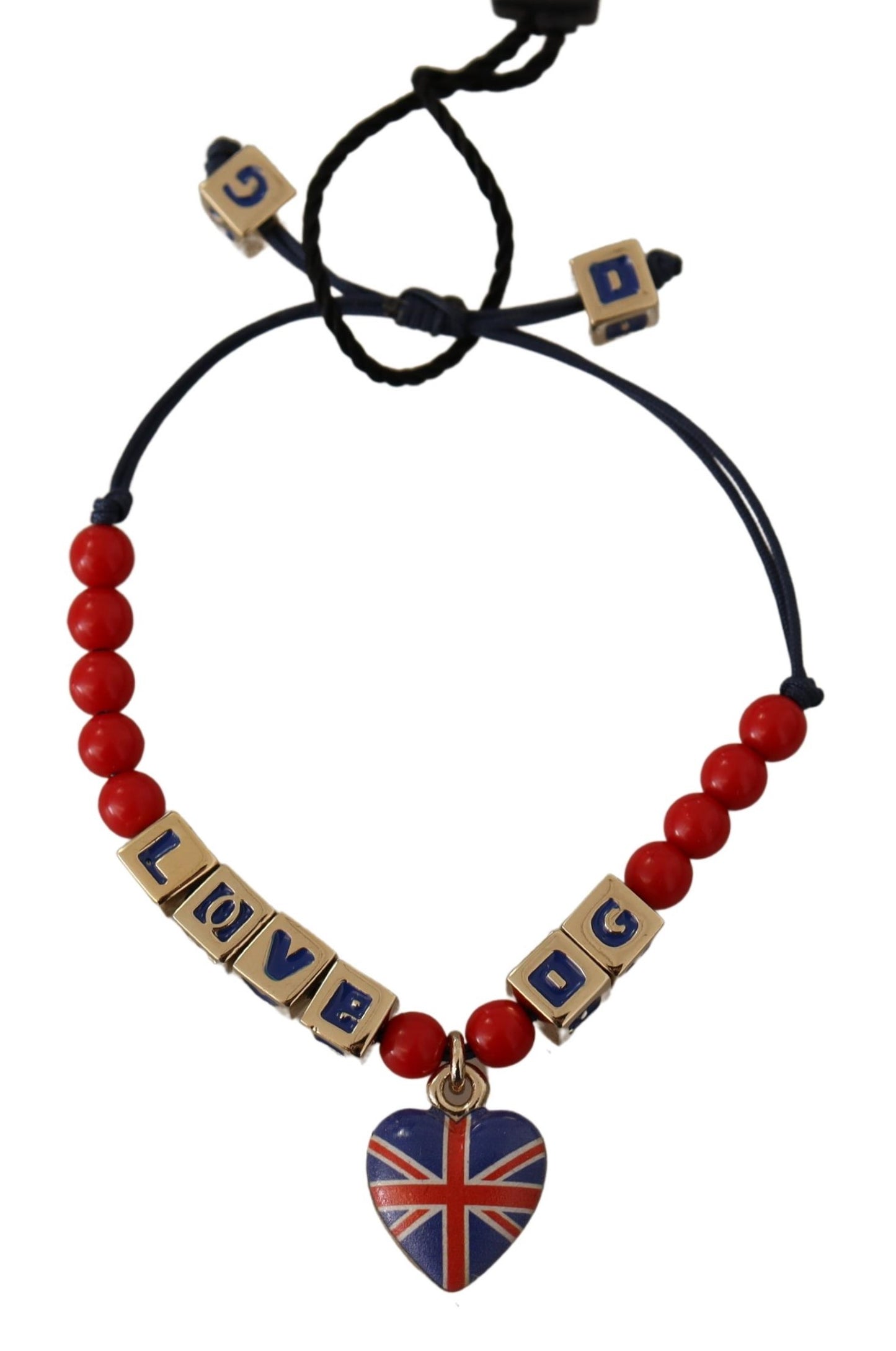 Елегантний браслет Dolce &amp; Gabbana Blue, Red Glass &amp; Zama