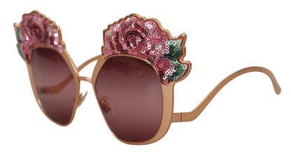 Розкішні сонцезахисні окуляри Dolce &amp; Gabbana з вишивкою трояндами і блискітками