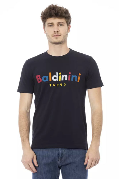 Синя бавовняна чоловіча футболка Baldinini Trend