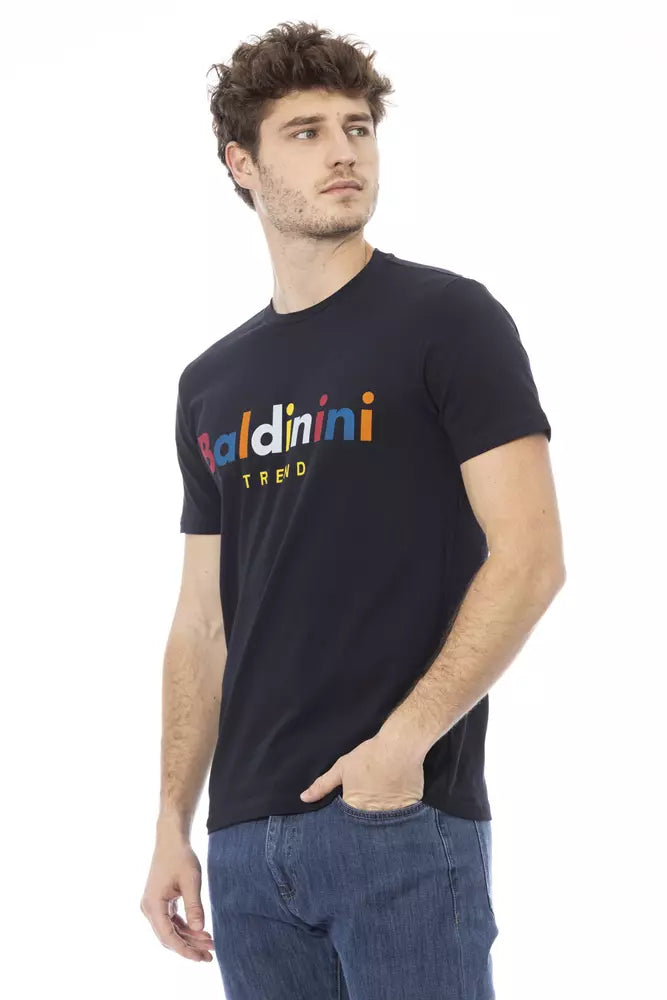 Синя бавовняна чоловіча футболка Baldinini Trend