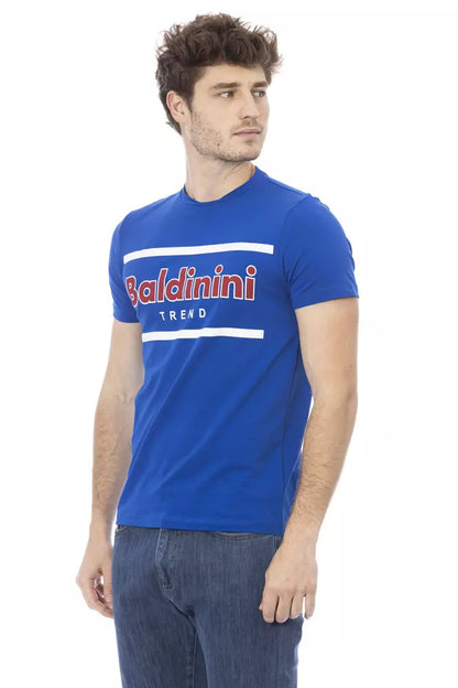 Синя бавовняна чоловіча футболка Baldinini Trend