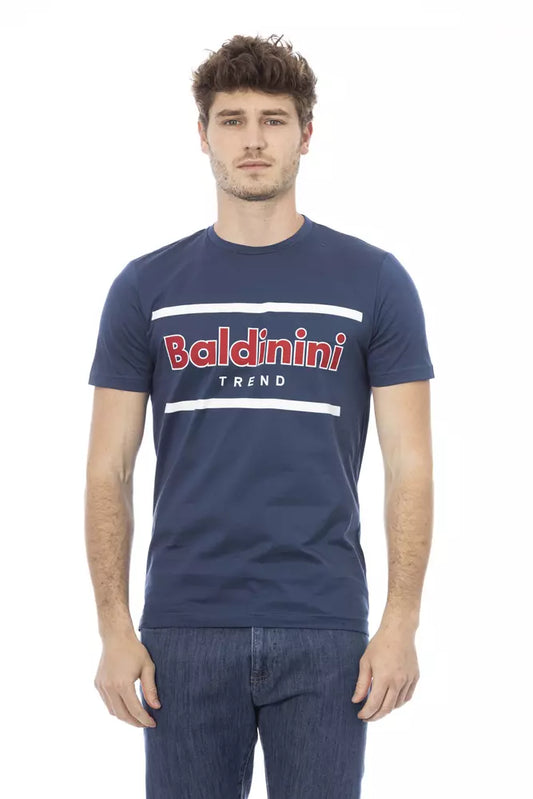 Синя бавовняна чоловіча футболка Baldinini Trend