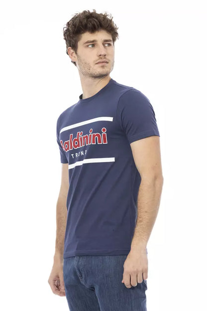 Синя бавовняна чоловіча футболка Baldinini Trend