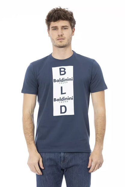 Синя бавовняна чоловіча футболка Baldinini Trend