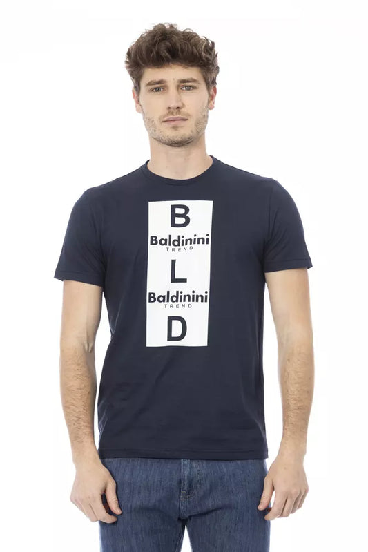 Синя бавовняна чоловіча футболка Baldinini Trend