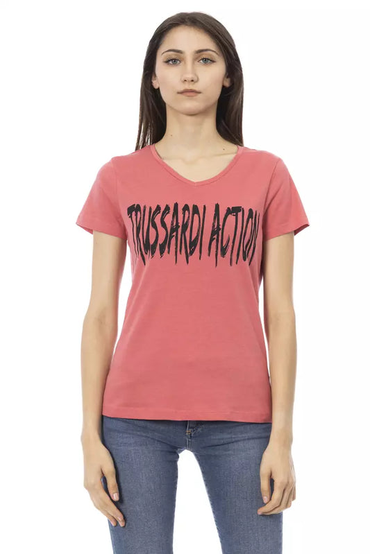 Багатобарвний бавовняний жіночий топ Trussardi Action