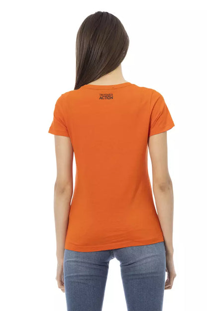 Бавовняний жіночий топ Trussardi Action Orange