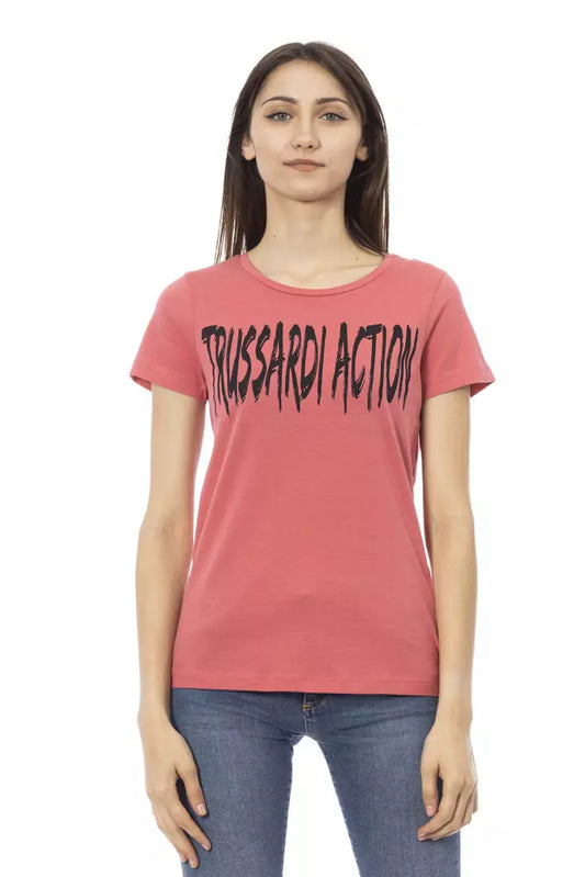 Багатобарвний бавовняний жіночий топ Trussardi Action