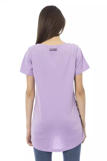 Бавовняний жіночий топ Trussardi Action Purple