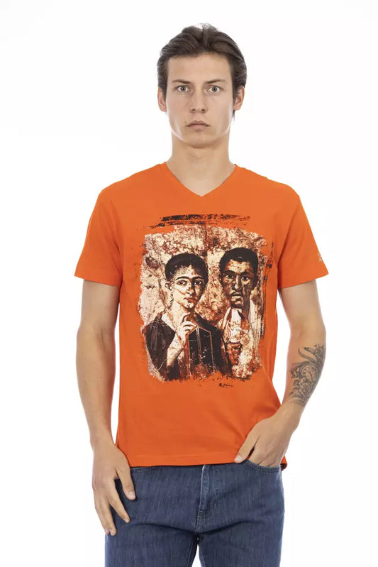 Бавовняна чоловіча футболка Trussardi Action Orange