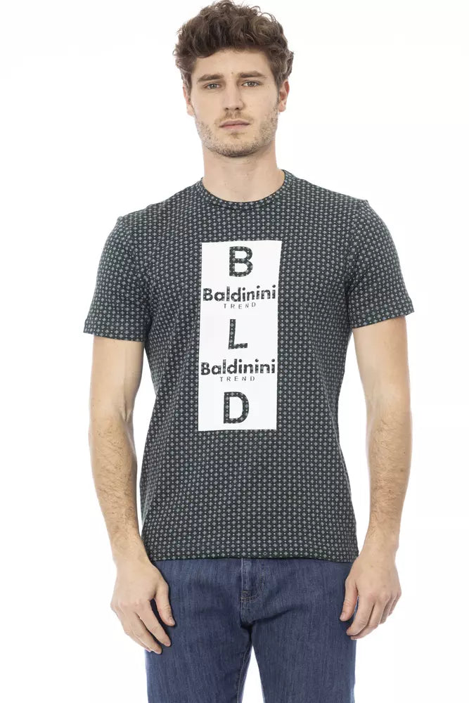 Бавовняна чоловіча футболка Baldinini Trend Green