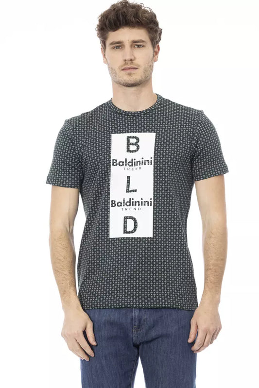 Бавовняна чоловіча футболка Baldinini Trend Green