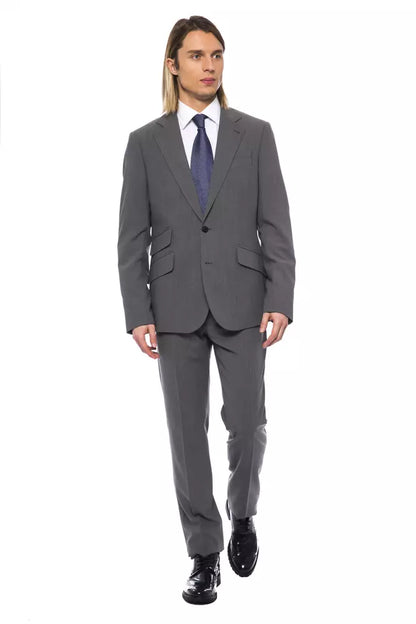 Сірий вовняний чоловічий костюм Billionaire Italian Couture