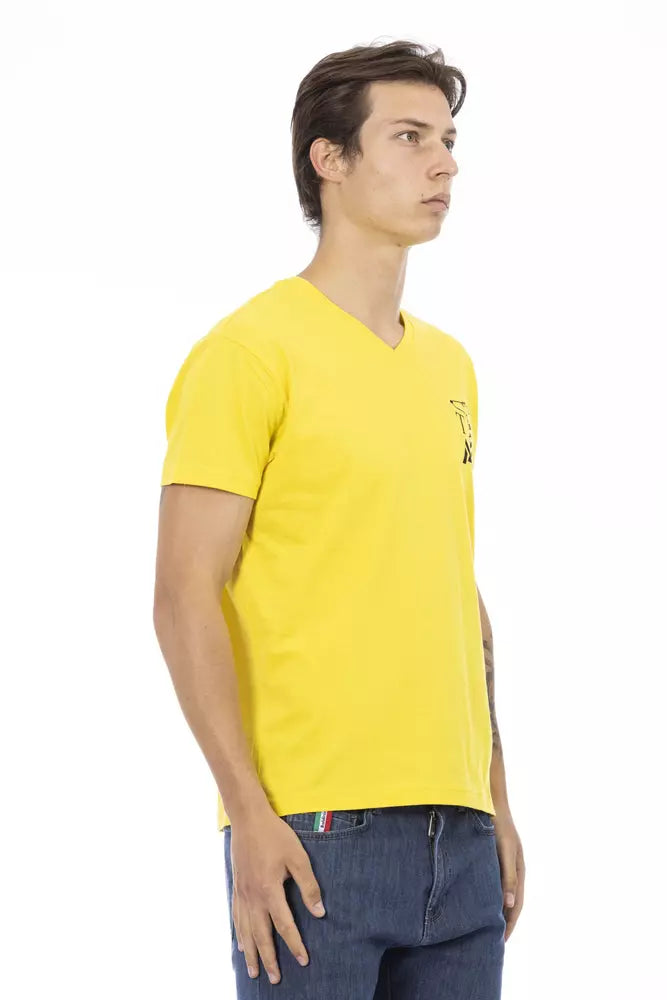 Жовта бавовняна чоловіча футболка Trussardi Action