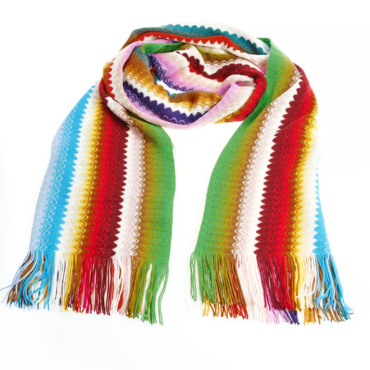 Багатобарвний вовняний жіночий шарф Missoni