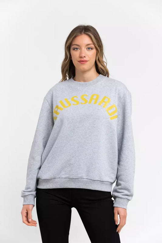 Сірий бавовняний жіночий светр Trussardi