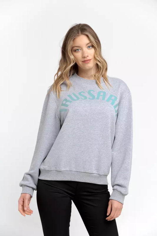 Сірий бавовняний жіночий светр Trussardi
