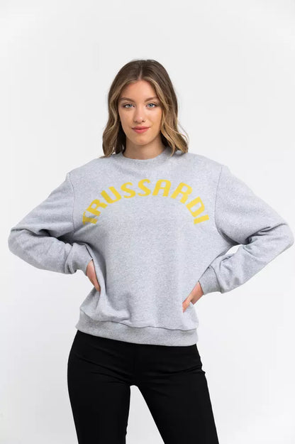 Сірий бавовняний жіночий светр Trussardi