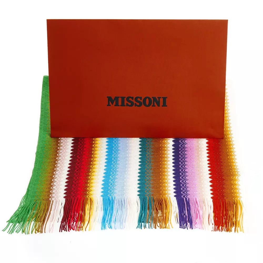Багатобарвний вовняний жіночий шарф Missoni