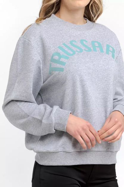Сірий бавовняний жіночий светр Trussardi