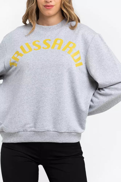 Сірий бавовняний жіночий светр Trussardi