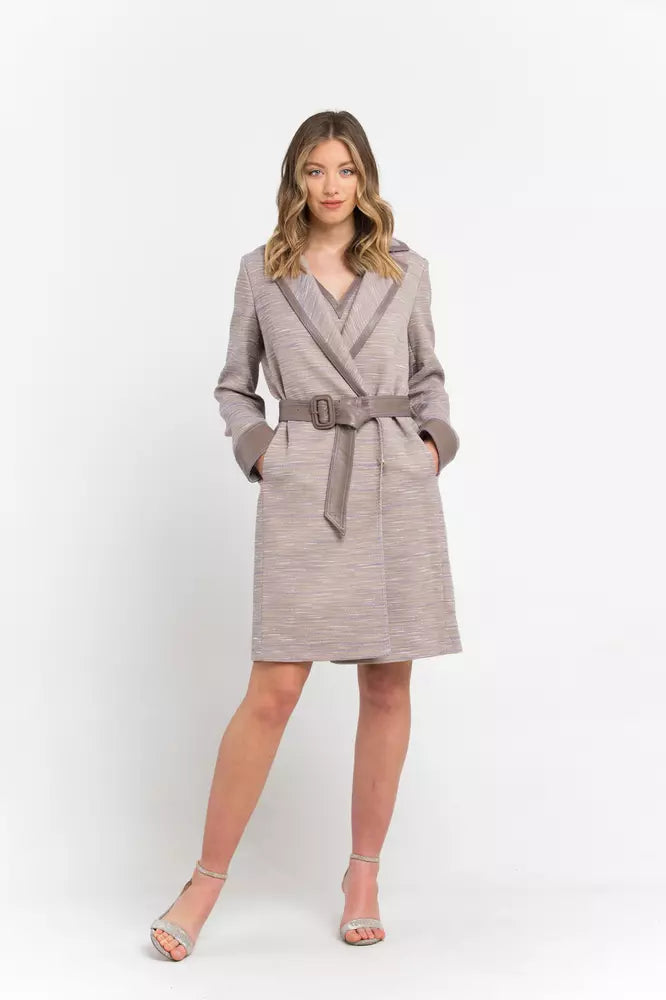 Бежеве бавовняне жіноче пальто Trussardi