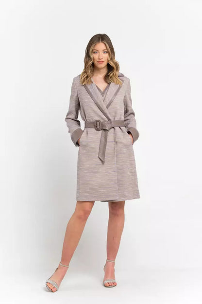 Бежеве бавовняне жіноче пальто Trussardi
