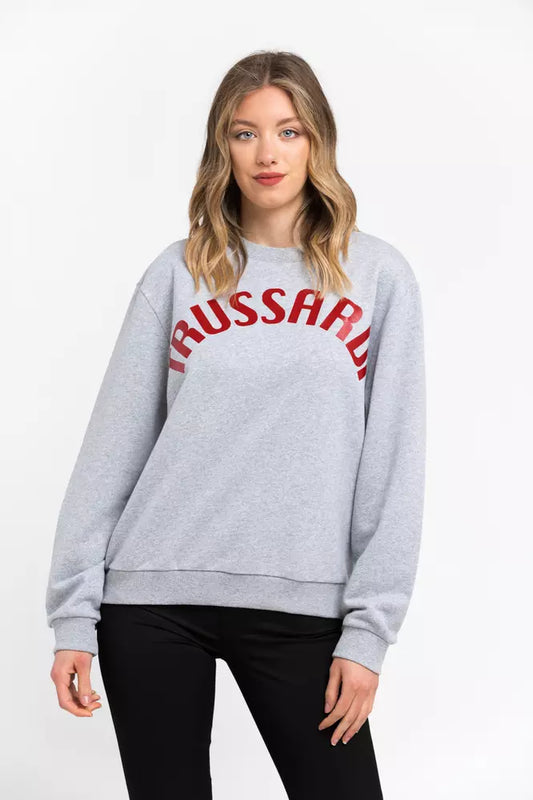 Сірий бавовняний жіночий светр Trussardi