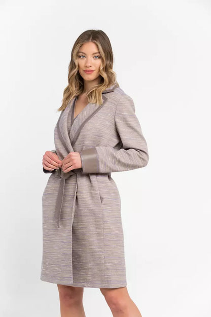 Бежеве бавовняне жіноче пальто Trussardi