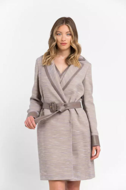 Бежеве бавовняне жіноче пальто Trussardi