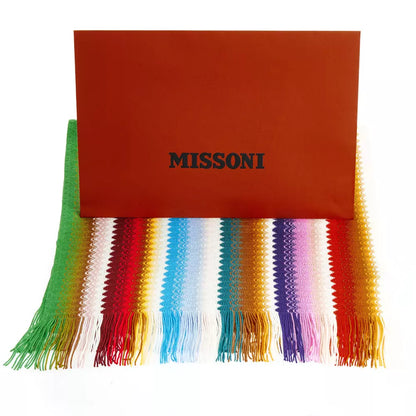 Багатобарвний вовняний жіночий шарф Missoni
