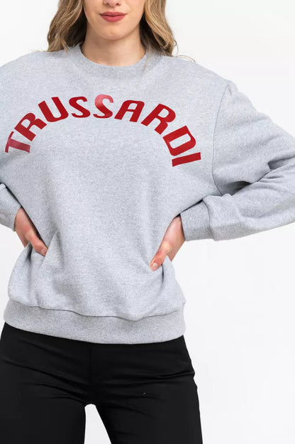 Сірий бавовняний жіночий светр Trussardi