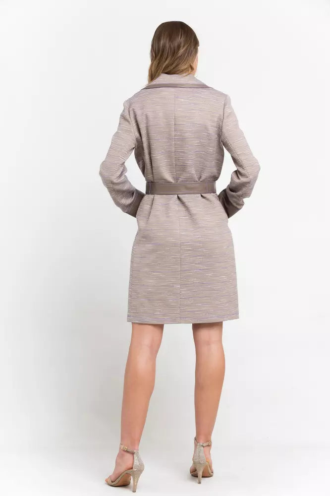 Бежеве бавовняне жіноче пальто Trussardi