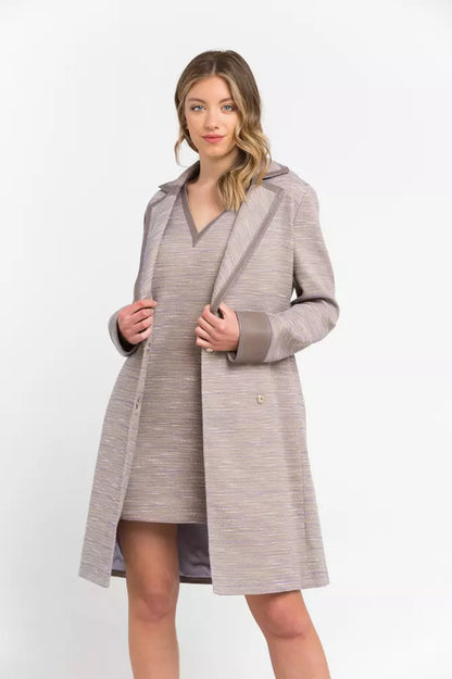 Бежеве бавовняне жіноче пальто Trussardi