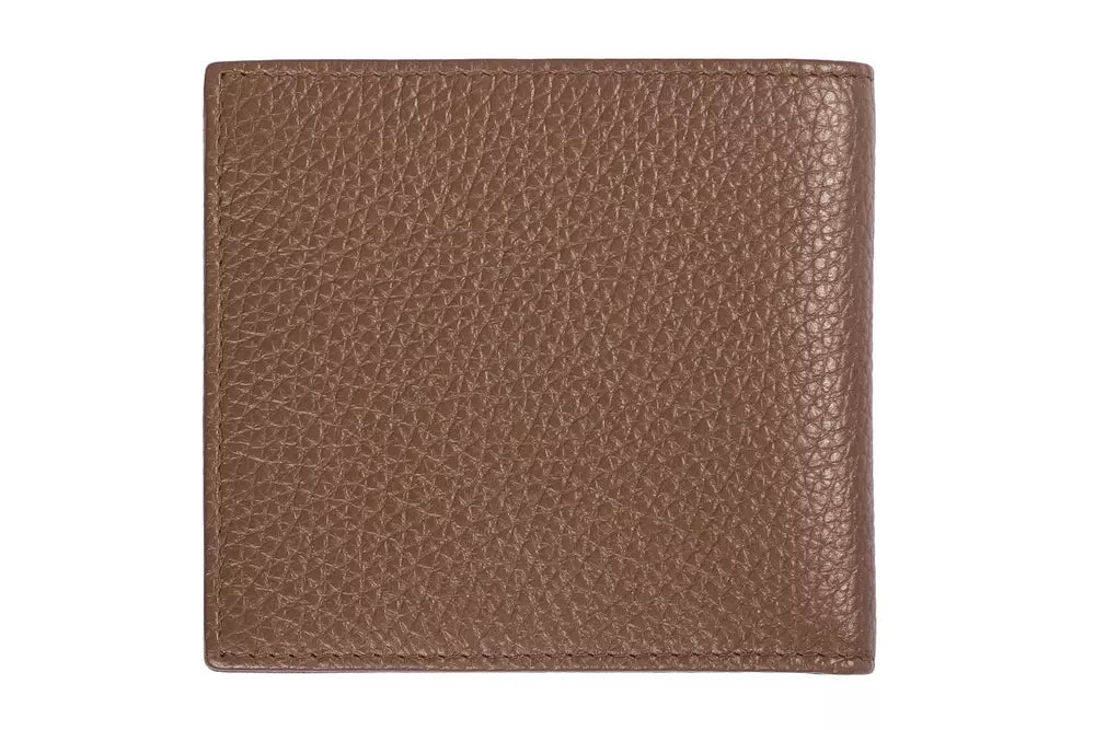 Коричневий шкіряний чоловічий гаманець Trussardi
