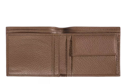 Коричневий шкіряний чоловічий гаманець Trussardi