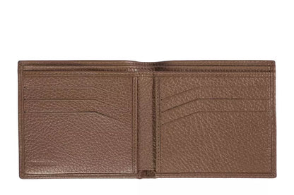 Коричневий шкіряний чоловічий гаманець Trussardi