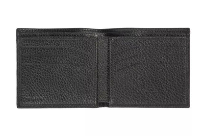 Чорний шкіряний чоловічий гаманець Trussardi