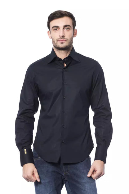 Синя бавовняна чоловіча сорочка Billionaire Italian Couture