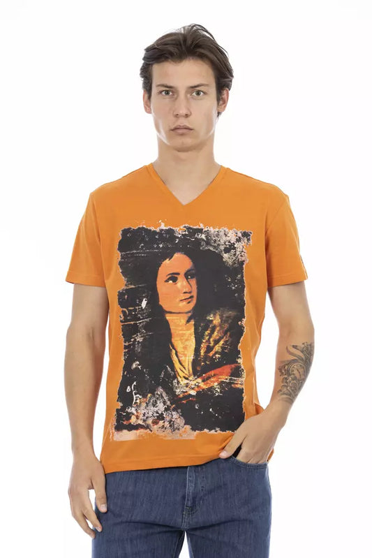 Бавовняна чоловіча футболка Trussardi Action Orange