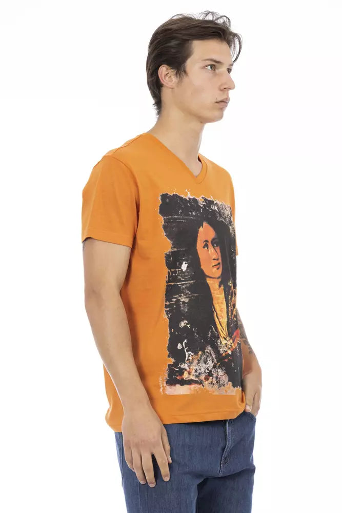 Бавовняна чоловіча футболка Trussardi Action Orange
