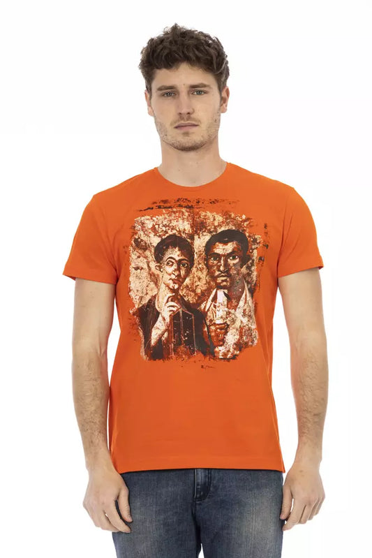 Бавовняна чоловіча футболка Trussardi Action Orange