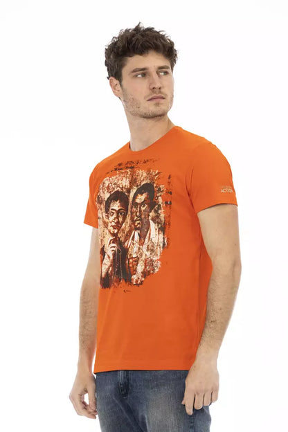 Бавовняна чоловіча футболка Trussardi Action Orange
