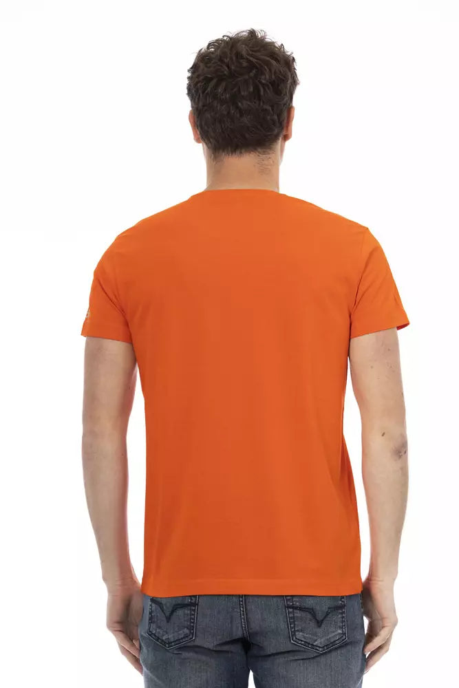 Бавовняна чоловіча футболка Trussardi Action Orange